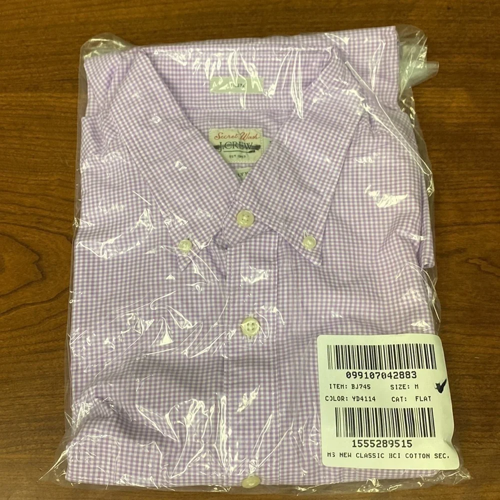 J Crew Slim Secret Wash cotton poplin shirt Item BJ745